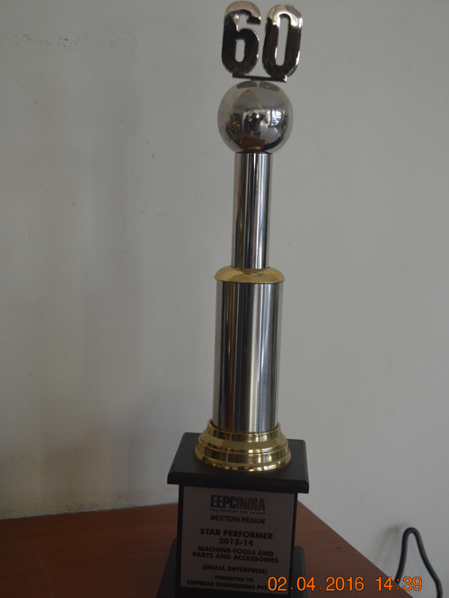 EEPC Engineering Export Promotion Council has awarded us STAR Performance Award in Exports.